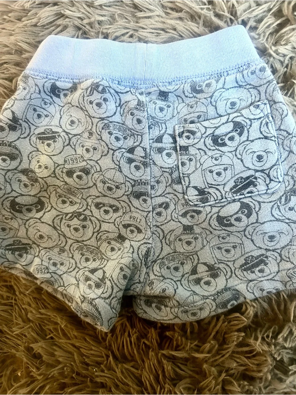 Ralph Lauren Light Blue Teddy Bear Print Shorts